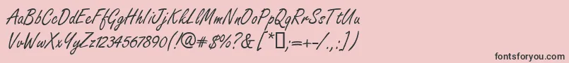 More about FreshhanddbNormal Font FreshhanddbNormal Font – Black Fonts on Pink Background