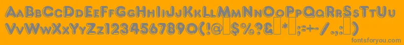 F821DecoRegular Font – Gray Fonts on Orange Background