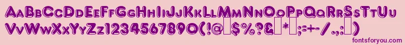 Więcej informacji o czcionce F821DecoRegular Czcionka F821DecoRegular – fioletowe czcionki na różowym tle
