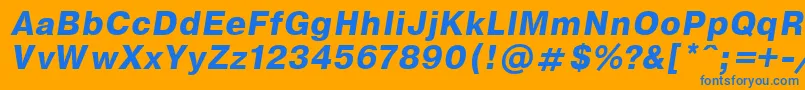 EncyclopaediaBoldItalic.001.001 Font – Blue Fonts on Orange Background