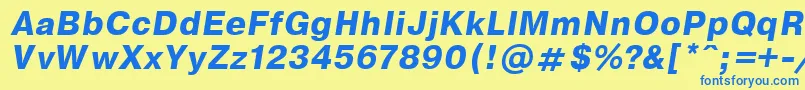 EncyclopaediaBoldItalic.001.001 Font – Blue Fonts on Yellow Background