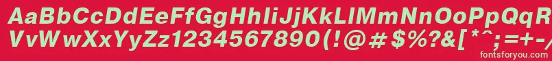 EncyclopaediaBoldItalic.001.001 Font – Green Fonts on Red Background