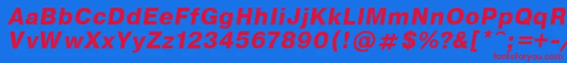 EncyclopaediaBoldItalic.001.001 Font – Red Fonts on Blue Background