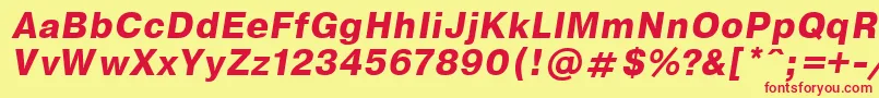 EncyclopaediaBoldItalic.001.001 Font – Red Fonts on Yellow Background