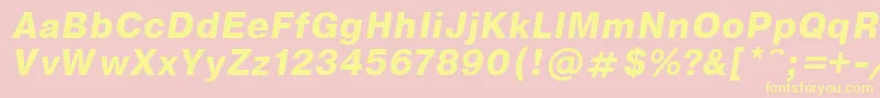 EncyclopaediaBoldItalic.001.001 Font – Yellow Fonts on Pink Background