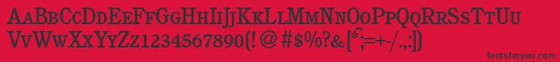 C851RomanSmcBold Font – Black Fonts on Red Background
