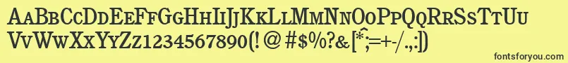 C851RomanSmcBold Font – Black Fonts on Yellow Background