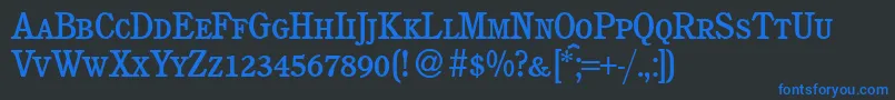 C851RomanSmcBold Font – Blue Fonts on Black Background