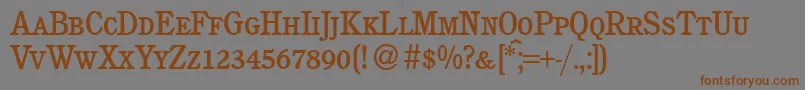 C851RomanSmcBold Font – Brown Fonts on Gray Background