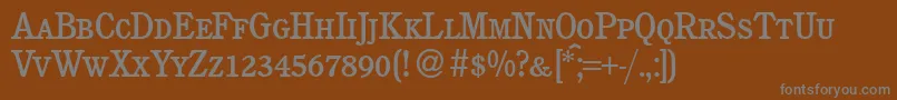C851RomanSmcBold Font – Gray Fonts on Brown Background