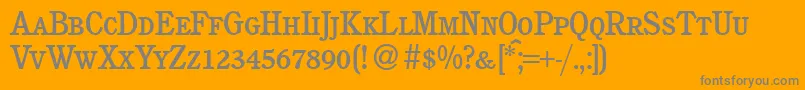 C851RomanSmcBold Font – Gray Fonts on Orange Background