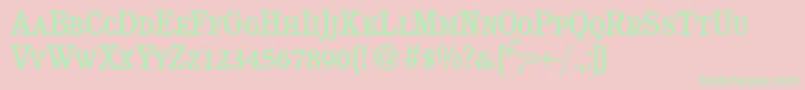 C851RomanSmcBold Font – Green Fonts on Pink Background