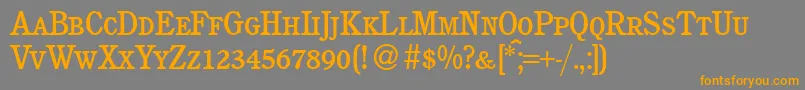 C851RomanSmcBold Font – Orange Fonts on Gray Background