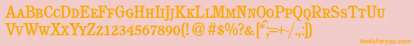 C851RomanSmcBold Font – Orange Fonts on Pink Background