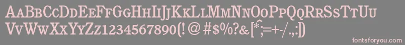 C851RomanSmcBold Font – Pink Fonts on Gray Background