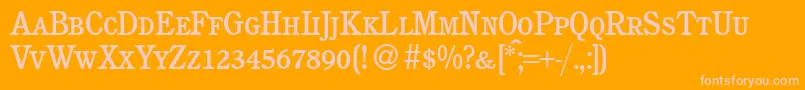 C851RomanSmcBold Font – Pink Fonts on Orange Background