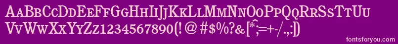 C851RomanSmcBold Font – Pink Fonts on Purple Background