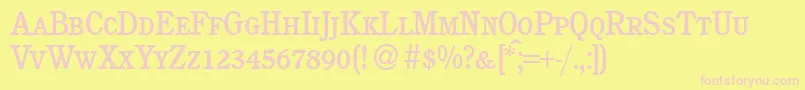 C851RomanSmcBold Font – Pink Fonts on Yellow Background