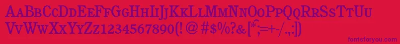 C851RomanSmcBold Font – Purple Fonts on Red Background