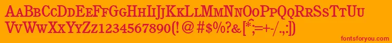 C851RomanSmcBold Font – Red Fonts on Orange Background
