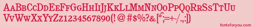 C851RomanSmcBold Font – Red Fonts on Pink Background