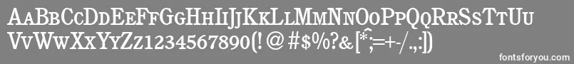 C851RomanSmcBold Font – White Fonts on Gray Background