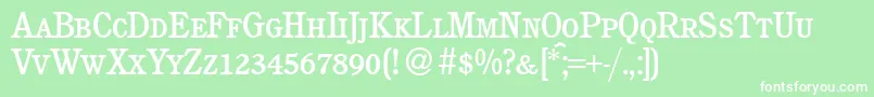 C851RomanSmcBold Font – White Fonts on Green Background