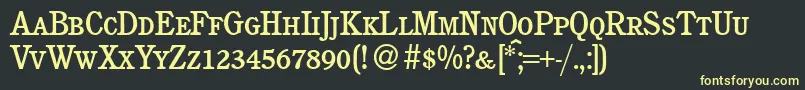 C851RomanSmcBold Font – Yellow Fonts on Black Background