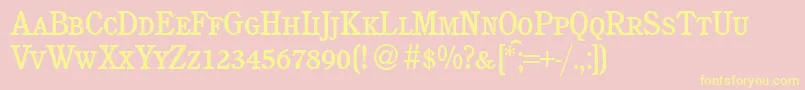 C851RomanSmcBold Font – Yellow Fonts on Pink Background