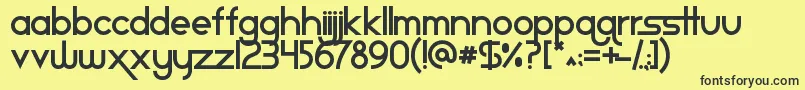 Star ffy Font – Black Fonts on Yellow Background
