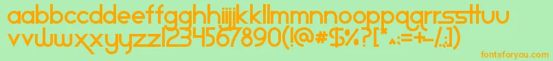 Star ffy Font – Orange Fonts on Green Background