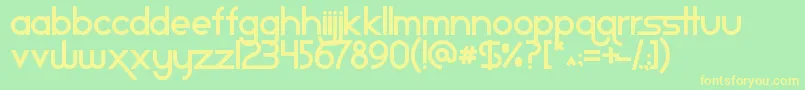Star ffy Font – Yellow Fonts on Green Background
