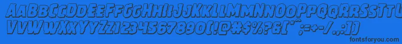 Howlinmadshadowital Font – Black Fonts on Blue Background