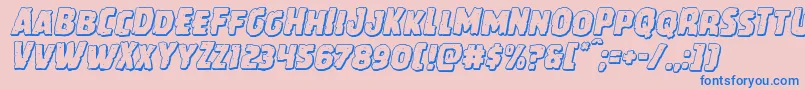 Howlinmadshadowital Font – Blue Fonts on Pink Background