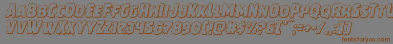 Howlinmadshadowital Font – Brown Fonts on Gray Background