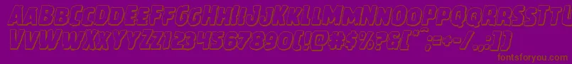 Howlinmadshadowital Font – Brown Fonts on Purple Background