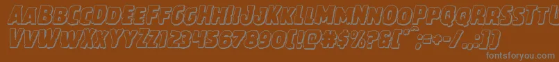 Howlinmadshadowital Font – Gray Fonts on Brown Background