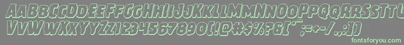 Howlinmadshadowital Font – Green Fonts on Gray Background