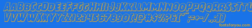 Howlinmadshadowital Font – Orange Fonts on Blue Background
