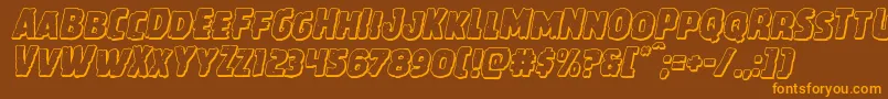 Howlinmadshadowital Font – Orange Fonts on Brown Background