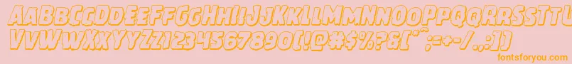 Howlinmadshadowital Font – Orange Fonts on Pink Background