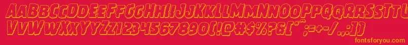 Howlinmadshadowital Font – Orange Fonts on Red Background