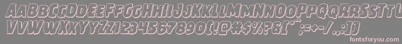 Howlinmadshadowital Font – Pink Fonts on Gray Background