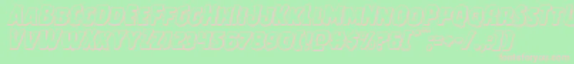 Howlinmadshadowital Font – Pink Fonts on Green Background