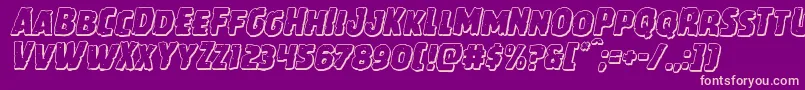 Howlinmadshadowital Font – Pink Fonts on Purple Background