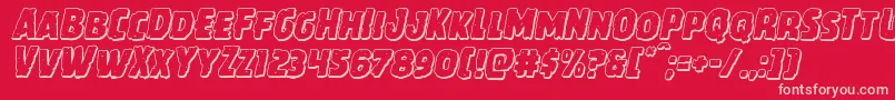 Howlinmadshadowital Font – Pink Fonts on Red Background
