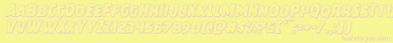 Howlinmadshadowital Font – Pink Fonts on Yellow Background