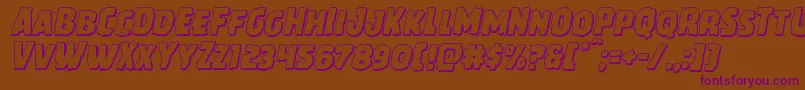 Howlinmadshadowital Font – Purple Fonts on Brown Background