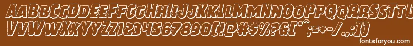 Howlinmadshadowital Font – White Fonts on Brown Background