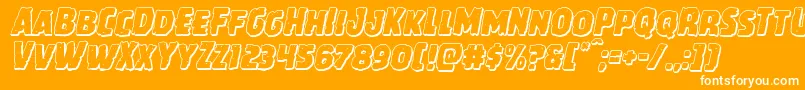 Howlinmadshadowital Font – White Fonts on Orange Background